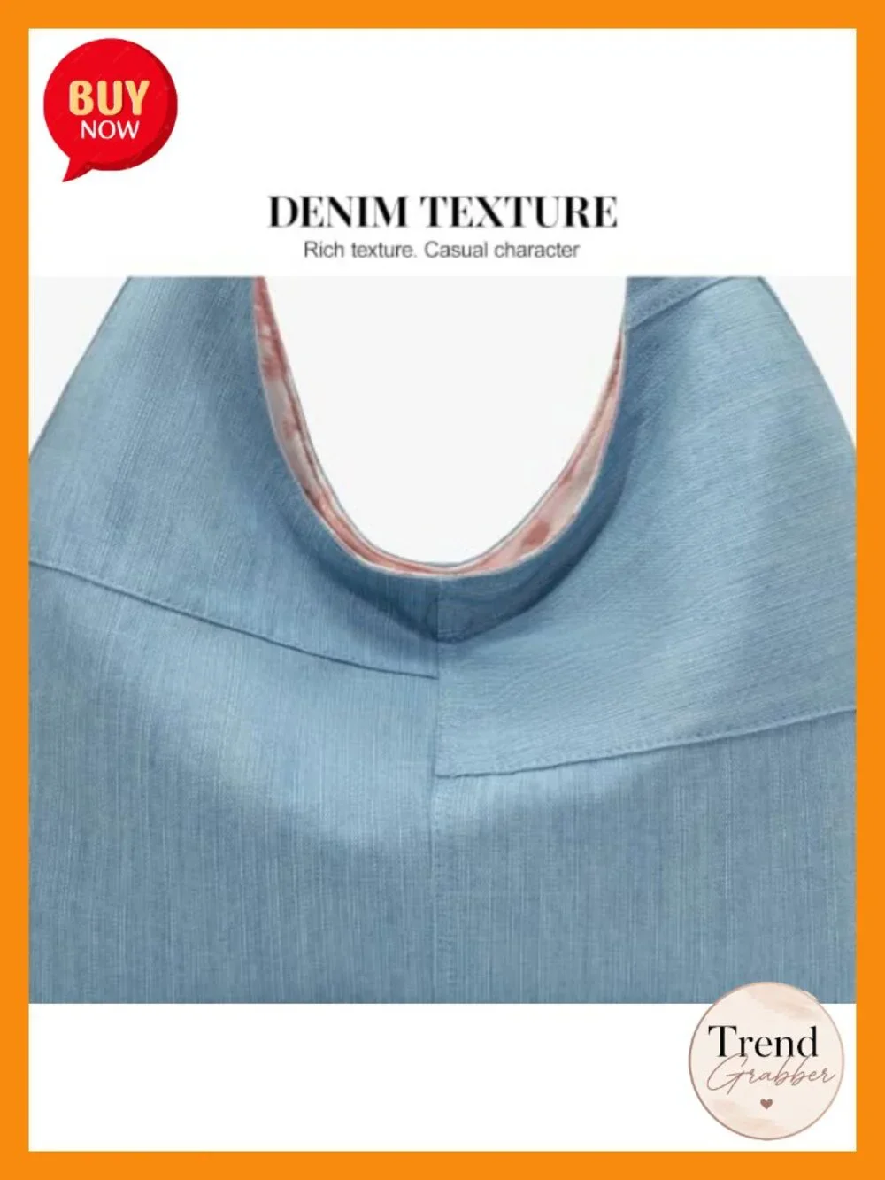 Reversible Denim Tote Bag Slouchy Hobo Shoulder Purse for Women Large